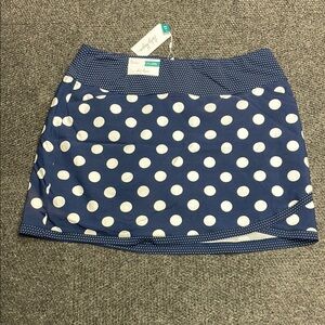 Lady Hagen Faux Wrap Pull-on Golf Skort Blue White Polka Dots NWT Size 2X Plus